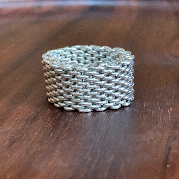 Jewelry - 925 silver mesh ring size 6
